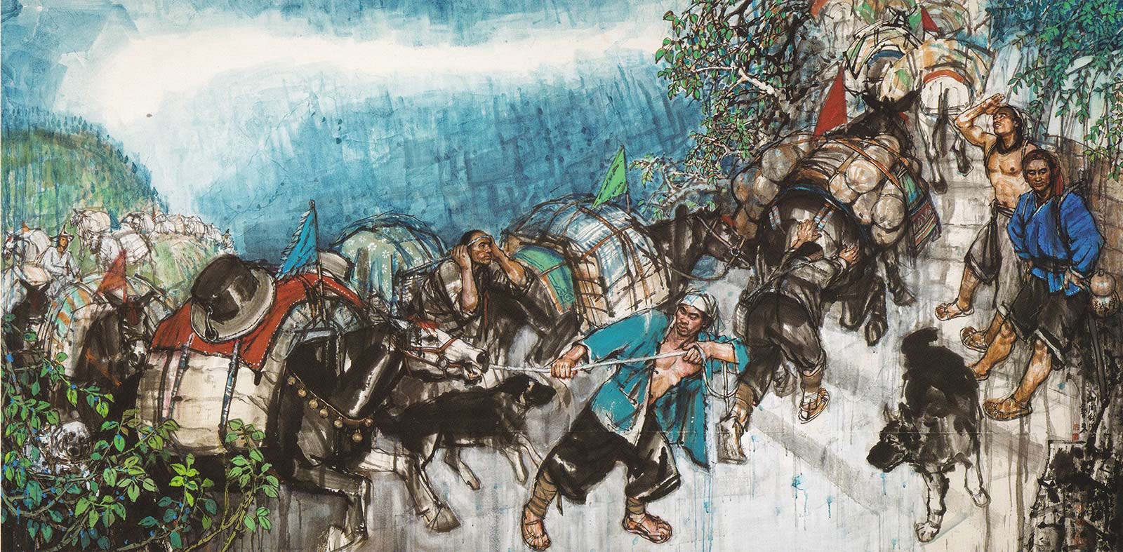 109.马帮跋涉图-史国良（北京 中国画）国画超高清大图原图扫描真迹全图书画图片下载